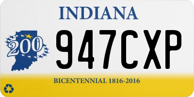 IN license plate 947CXP