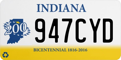 IN license plate 947CYD