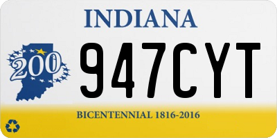 IN license plate 947CYT