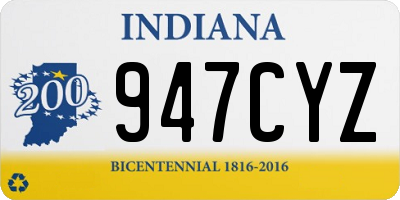 IN license plate 947CYZ