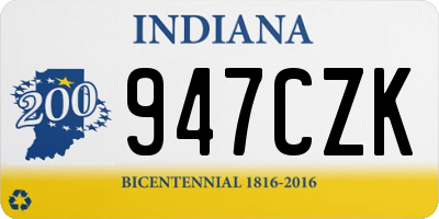 IN license plate 947CZK