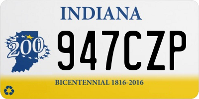 IN license plate 947CZP