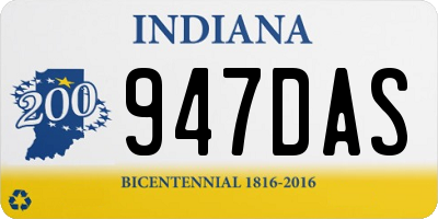 IN license plate 947DAS
