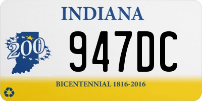IN license plate 947DC