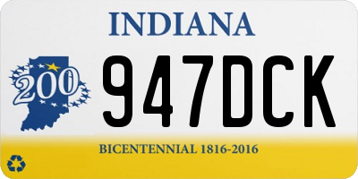 IN license plate 947DCK
