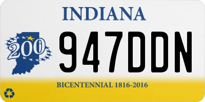 IN license plate 947DDN
