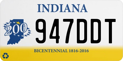 IN license plate 947DDT