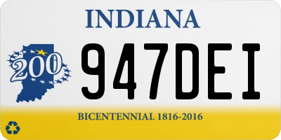 IN license plate 947DEI
