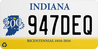 IN license plate 947DEQ