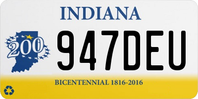 IN license plate 947DEU