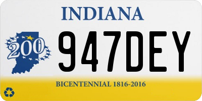IN license plate 947DEY