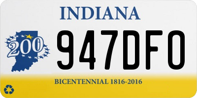 IN license plate 947DFO