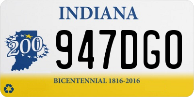 IN license plate 947DGO