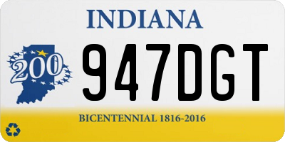 IN license plate 947DGT