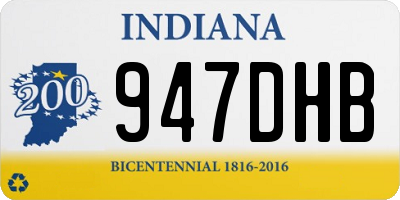 IN license plate 947DHB