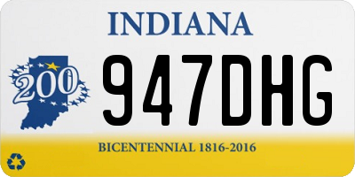 IN license plate 947DHG