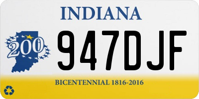 IN license plate 947DJF