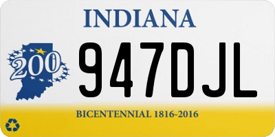 IN license plate 947DJL