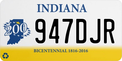 IN license plate 947DJR