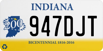 IN license plate 947DJT