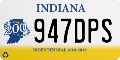 IN license plate 947DPS