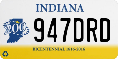 IN license plate 947DRD