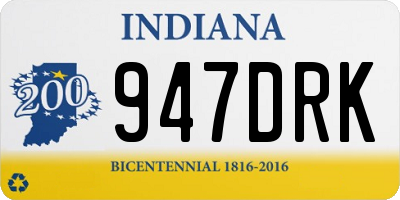 IN license plate 947DRK