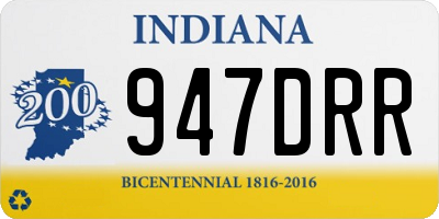 IN license plate 947DRR