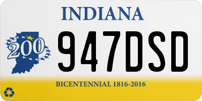 IN license plate 947DSD