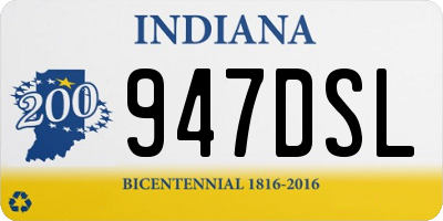 IN license plate 947DSL