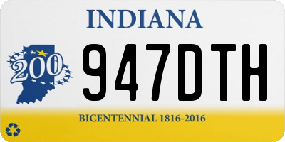 IN license plate 947DTH