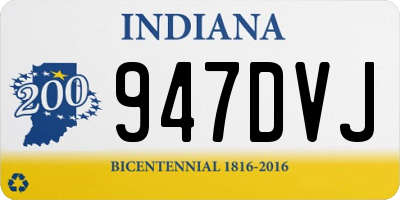 IN license plate 947DVJ