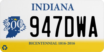 IN license plate 947DWA