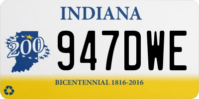 IN license plate 947DWE