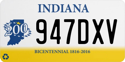 IN license plate 947DXV