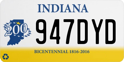 IN license plate 947DYD