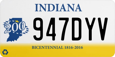 IN license plate 947DYV