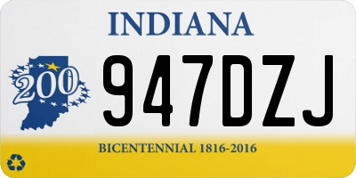 IN license plate 947DZJ