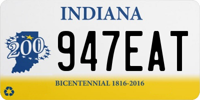 IN license plate 947EAT