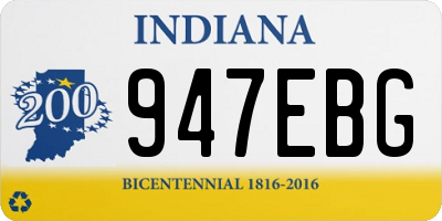 IN license plate 947EBG