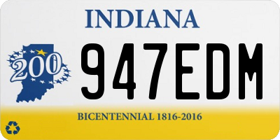 IN license plate 947EDM