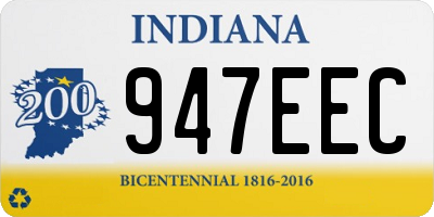 IN license plate 947EEC