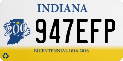IN license plate 947EFP