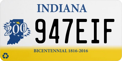 IN license plate 947EIF