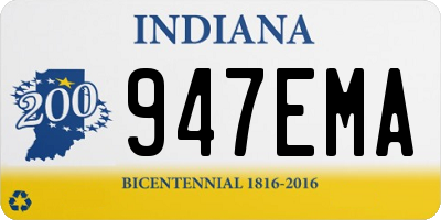 IN license plate 947EMA