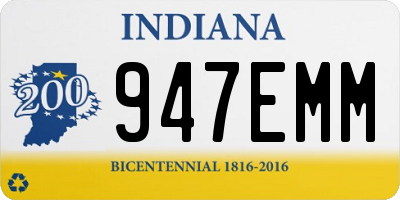 IN license plate 947EMM