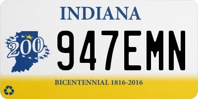 IN license plate 947EMN