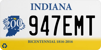 IN license plate 947EMT