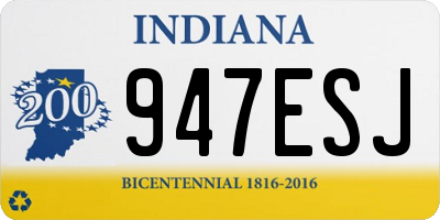 IN license plate 947ESJ
