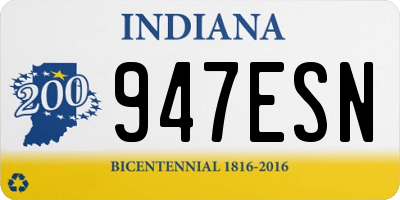 IN license plate 947ESN